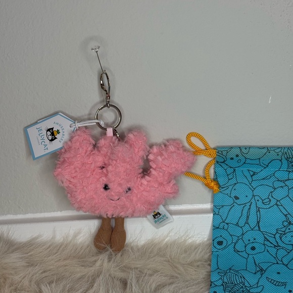 Jellycat Accessories - Jellycat Coral Bag charm with dust bag